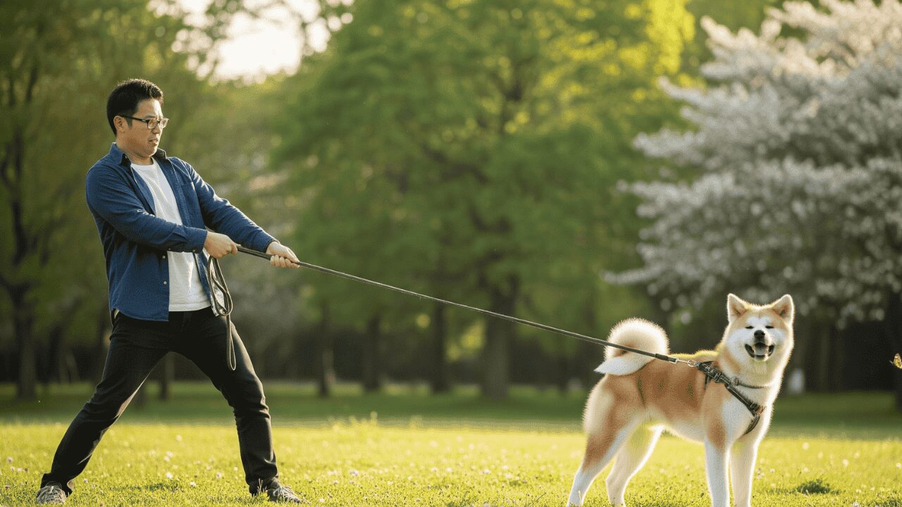 犬とリード