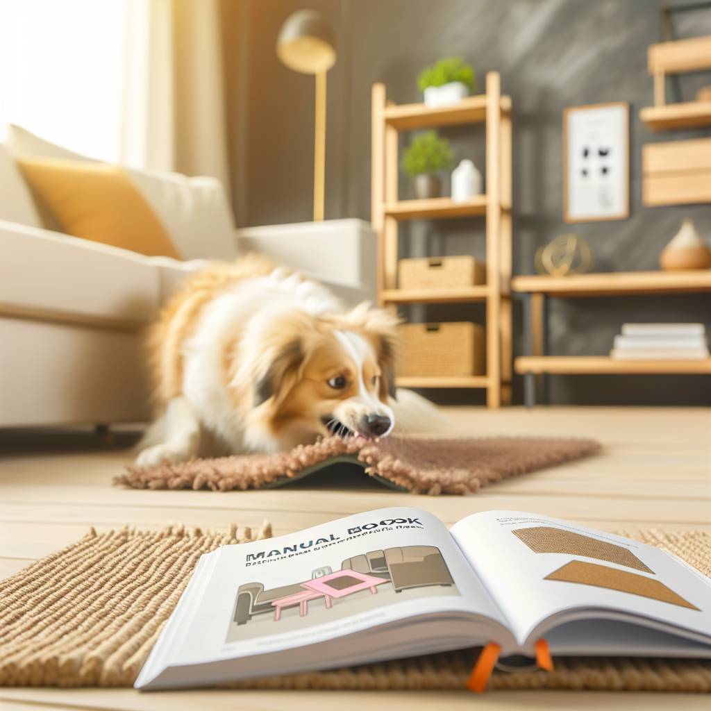 犬マット噛む