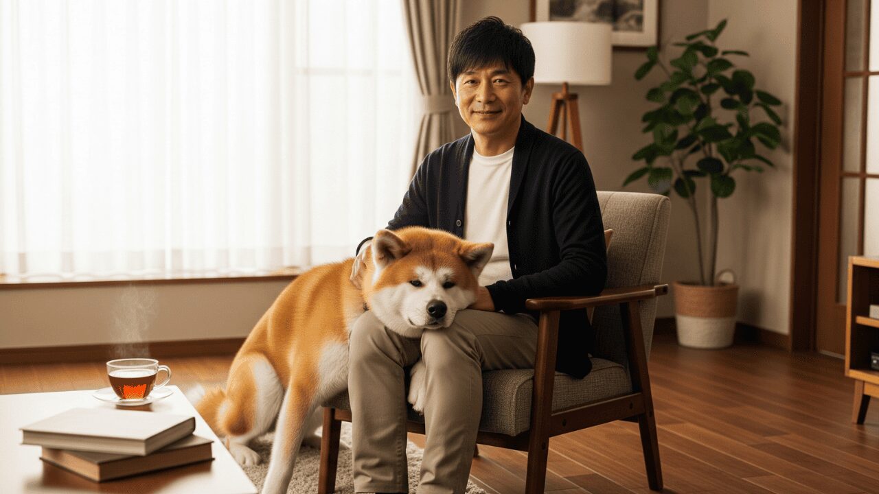 犬と男性