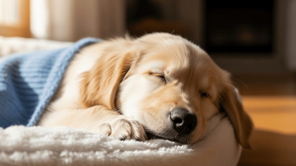 子犬寝ている